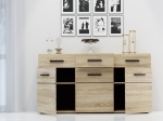 ΜΠΟΥΦΕΣ SOLO 150X41X82CM SONOMA ΜΕ WENGE ΚΑΙ MDF ΚΑΜΠΥΛΩΤΟ ΤΕΛΕΙΩΜΑ ΣΤΙΣ ΠΟΡΤΕΣ