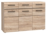 ΜΠΟΥΦΕΣ SOLO 150X41X82CM SONOMA ΜΕ WENGE ΚΑΙ MDF ΚΑΜΠΥΛΩΤΟ ΤΕΛΕΙΩΜΑ ΣΤΙΣ ΠΟΡΤΕΣ