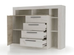 ΜΠΟΥΦΕΣ MILANA ΛΕΥΚΟ-ΓΚΡΙ ΔΡΥΣ 140.2X46.5X107.3ΕΚ