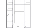 ΝΤΟΥΛΑΠΑ ΤΕΤΡΑΦΥΛΛΗ SCARLET SONOMA-WENGE 180X58X212ΕΚ