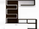 ΣΥΝΘΕΣΗ ΤΗΛΕΟΡΑΣΗΣ JASMIN 170X41.5X170ΕΚ WENGE(ΣΟΚΟΛΑ)-ΛΕΥΚΟ