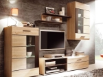 ΣΥΝΘΕΣΗ ΤΗΛΕΟΡΑΣΗΣ SOLO 293X41X184CM SONOMA ΜΕ WENGE MDF ΚΑΜΠΥΛΩΤΟ ΤΕΛΕΙΩΜΑ