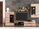 ΣΥΝΘΕΣΗ ΤΗΛΕΟΡΑΣΗΣ SOLO 293X41X184CM SONOMA ΜΕ WENGE MDF ΚΑΜΠΥΛΩΤΟ ΤΕΛΕΙΩΜΑ