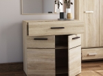 ΜΠΟΥΦΕΣ SOLO 80X41X82CM SONOMA ΜΕ WENGE ΚΑΙ MDF ΚΑΜΠΥΛΩΤΟ ΤΕΛΕΙΩΜΑ ΣΤΙΣ ΠΟΡΤΕΣ