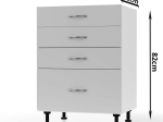 MODEST ΚΑΤΩ ΝΤΟΥΛΑΠΙ ΣΥΡΤΑΡΙΕΡΑ ΓΚΡΙ 60X48X82 ΕΚ