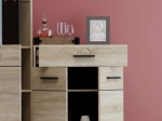 ΜΠΟΥΦΕΣ SOLO 80X34X74CM SONOMA ΜΕ WENGE ΚΑΙ MDF ΚΑΜΠΥΛΩΤΟ ΤΕΛΕΙΩΜΑ ΣΤΙΣ ΠΟΡΤΕΣ