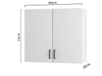MODEST ΠΑΝΩ ΝΤΟΥΛΑΠΙ ΓΚΡΙ 80X30X72ΕΚ
