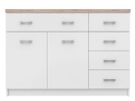 ΜΠΟΥΦΕΣ 120X33X85ΕΚ TOP MIX2D5S ΛΕΥΚΟ-SONOMA ΜΕ 5 ΣΥΡΤΑΡΙΑ