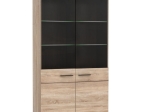 ΒΙΤΡΙΝΑ ΔΙΦΥΛΛΗ SOLO 100X41X197CM SONOMA ΜΕ WENGE ΚΑΙ MDF ΚΑΜΠΥΛΩΤΟ ΤΕΛΕΙΩΜΑ ΣΤΙΣ ΠΟΡΤΕΣ