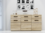 ΜΠΟΥΦΕΣ SOLO 150X41X82CM SONOMA ΜΕ WENGE ΚΑΙ MDF ΚΑΜΠΥΛΩΤΟ ΤΕΛΕΙΩΜΑ ΣΤΙΣ ΠΟΡΤΕΣ
