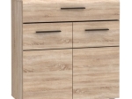 ΜΠΟΥΦΕΣ SOLO 80X34X74CM SONOMA ΜΕ WENGE ΚΑΙ MDF ΚΑΜΠΥΛΩΤΟ ΤΕΛΕΙΩΜΑ ΣΤΙΣ ΠΟΡΤΕΣ