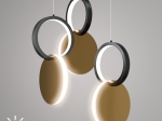 ΦΩΤΙΣΤΙΚΟ ΚΡΕΜΑΣΤΟ SYMMETRIC 1E LED 45W ΧΡΥΣΟ-ΜΑΥΡΟ Φ25X120CM