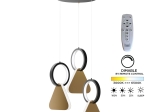 ΦΩΤΙΣΤΙΚΟ ΚΡΕΜΑΣΤΟ SYMMETRIC 1F LED 45W ΧΡΥΣΟ-ΜΑΥΡΟ Φ25X120CM