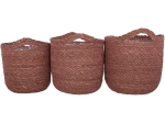 ΚΑΛΑΘΙ ARTELIBRE ALMOND SEAGRASS 25X25X24CM ΣΕΤ 3ΤΜΧ