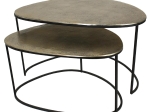 ΤΡΑΠΕΖΑΚΙ ARTELIBRE ΧΡΥΣΟ ΑΛΟΥΜΙΝΙΟ 90X70X50CM ΣΕΤ 2ΤΜΧ