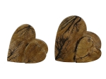 ΔΙΑΚΟΣΜΗΤΙΚΟ ARTELIBRE ΚΑΡΔΙΕΣ ΚΑΦΕ ΞΥΛΟ 17X17CM