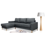ΚΑΝΑΠΕΣ ΓΩΝΙΑΚΟΣ ARTELIBRE FIRENZE ΓΚΡΙ 223X152X90CM