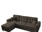 ΚΑΝΑΠΕΣ ΓΩΝΙΑΚΟΣ ARTELIBRE ΑΝΑΣΤΡΕΨΙΜΗ ΓΩΝΙΑ JESSIE 235X160X85CM ΚΑΦΕ