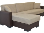 ΚΑΝΑΠΕΣ ΚΡΕΒΑΤΙ ΓΩΝΙΑΚΟΣ ARTELIBRE JOSE ΜΠΕΖ/ΚΑΦΕ PU 270X150X86CM