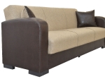 ΚΑΝΑΠΕΣ ΚΡΕΒΑΤΙ ΤΡΙΘΕΣΙΟΣ ARTELIBRE MARTINI ΚΑΦΕ PU 215X84X84CM