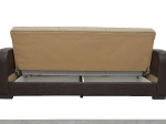 ΚΑΝΑΠΕΣ ΚΡΕΒΑΤΙ ΤΡΙΘΕΣΙΟΣ ARTELIBRE MARTINI ΚΑΦΕ PU 215X84X84CM