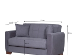 ΚΑΝΑΠΕΣ ΚΡΕΒΑΤΙ ΔΙΘΕΣΙΟΣ ARTELIBRE DIEGO 2S ΓΚΡΙ 153X78X80CM