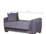 ΚΑΝΑΠΕΣ ΚΡΕΒΑΤΙ ΔΙΘΕΣΙΟΣ ARTELIBRE DIEGO 2S ΓΚΡΙ 153X78X80CM