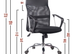 ΚΑΡΕΚΛΑ ΓΡΑΦΕΙΟΥ ARTELIBRE AΓNΩ ΜΑΥΡΟ PVC 58X60X105-115CM