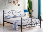 ΚΡΕΒΑΤΙ ARTELIBRE EVELYN ΜΕΤΑΛΛΙΚΟ SEMY GLOSSY BLACK 210X159X109CM (ΣΤΡΩΜΑ 150X200CM)