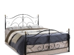 ΚΡΕΒΑΤΙ ARTELIBRE EVELYN ΜΕΤΑΛΛΙΚΟ SEMY GLOSSY BLACK 210X159X109CM (ΣΤΡΩΜΑ 150X200CM)
