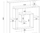ΒΙΒΛΙΟΘΗΚΗ ARTELIBRE ITHAKI ΣΚΟΥΡΟ ΚΑΦΕ 125X22X130CM