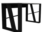 ΓΡΑΦΕΙΟ ARTELIBRE SIMI ΜΑΥΡΟ/ΛΕΥΚΗ ΕΠΙΦΑΝΕΙΑ 140X60X74CM