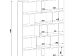 ΒΙΒΛΙΟΘΗΚΗ ARTELIBRE IDRA ΑΝΟΙΧΤΟ ΚΑΦΕ/ΣΚΟΥΡΟ ΚΑΦΕ 124X26X159CM