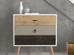 ΣΥΡΤΑΡΙΕΡΑ ARTELIBRE KIMOLOS ΛΕΥΚΟ/ΦΥΣΙΚΟ/ΚΑΦΕ 80X40X79CM