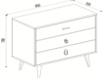 ΣΥΡΤΑΡΙΕΡΑ ARTELIBRE KIMOLOS ΛΕΥΚΟ/ΦΥΣΙΚΟ/ΚΑΦΕ 80X40X79CM