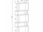 ΒΙΒΛΙΟΘΗΚΗ ARTELIBRE OSMOND CORDOBA ΜΟΡΙΟΣΑΝΙΔΑ/ΜΕΛΑΜΙΝΗ 60X20X157CM