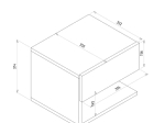 ΚΟΜΟΔΙΝΟ ARTELIBRE ABELL ΦΥΣΙΚΟ ΜΟΡΙΟΣΑΝΙΔΑ/ΜΕΛΑΜΙΝΗ 40X35X32CM