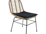ΚΑΡΕΚΛΑ ΚΗΠΟΥ ARTELIBRE ACCIUS ΦΥΣΙΚΟ/ΜΑΥΡΟ ΜΕΤΑΛΛΟ/RATTAN 49X56X84CM