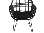 ΚΑΡΕΚΛΑ ΚΗΠΟΥ ARTELIBRE ACTORIUS ΜΑΥΡΟ ΜΕΤΑΛΛΟ/RATTAN 57X53X81CM
