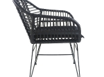 ΚΑΡΕΚΛΑ ΚΗΠΟΥ ARTELIBRE ACTORIUS ΜΑΥΡΟ ΜΕΤΑΛΛΟ/RATTAN 57X53X81CM