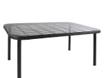 ΤΡΑΠΕΖΙ ΚΗΠΟΥ ARTELIBRE AMPIUS ΜΑΥΡΟ ΜΕΤΑΛΛΟ/RATTAN/ΓΥΑΛΙ 160X90X73CM