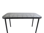 ΤΡΑΠΕΖΙ ΚΗΠΟΥ ARTELIBRE AMPLAS ΜΑΥΡΟ ΜΕΤΑΛΛΟ/RATTAN/ΓΥΑΛΙ 140X80X73CM
