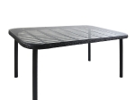 ΤΡΑΠΕΖΙ ΚΗΠΟΥ ARTELIBRE AMPLAS ΜΑΥΡΟ ΜΕΤΑΛΛΟ/RATTAN/ΓΥΑΛΙ 140X80X73CM