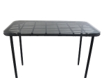 ΤΡΑΠΕΖΙ ΚΗΠΟΥ ARTELIBRE ANNIUS ΜΑΥΡΟ ΜΕΤΑΛΛΟ/RATTAN/ΓΥΑΛΙ 120X70X78CM