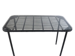 ΤΡΑΠΕΖΙ ΚΗΠΟΥ ARTELIBRE ANNIUS ΜΑΥΡΟ ΜΕΤΑΛΛΟ/RATTAN/ΓΥΑΛΙ 120X70X78CM