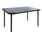 ΤΡΑΠΕΖΙ ΚΗΠΟΥ ARTELIBRE ANNIUS ΜΑΥΡΟ ΜΕΤΑΛΛΟ/RATTAN/ΓΥΑΛΙ 120X70X78CM