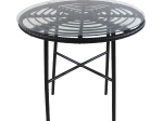 ΤΡΑΠΕΖΙ ΚΗΠΟΥ ARTELIBRE APPIUS ΜΑΥΡΟ ΜΕΤΑΛΛΟ/RATTAN/ΓΥΑΛΙ 70X70X74CM