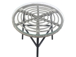 ΤΡΑΠΕΖΙ ΚΗΠΟΥ ARTELIBRE ARELLIUS ΓΚΡΙ/ΜΑΥΡΟ ΜΕΤΑΛΛΟ/RATTAN/ΓΥΑΛΙ 45X45X46CM