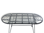 ΤΡΑΠΕΖΙ ΚΗΠΟΥ ARTELIBRE ARRIUS ΜΑΥΡΟ ΜΕΤΑΛΛΟ/RATTAN/ΓΥΑΛΙ 100X45X46CM