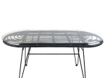 ΤΡΑΠΕΖΙ ΚΗΠΟΥ ARTELIBRE ARRIUS ΜΑΥΡΟ ΜΕΤΑΛΛΟ/RATTAN/ΓΥΑΛΙ 100X45X46CM